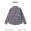 SDSA男装2026新款高贵轻奢美式复古扎染格子长袖衬衫百搭时尚上衣 商品缩略图0