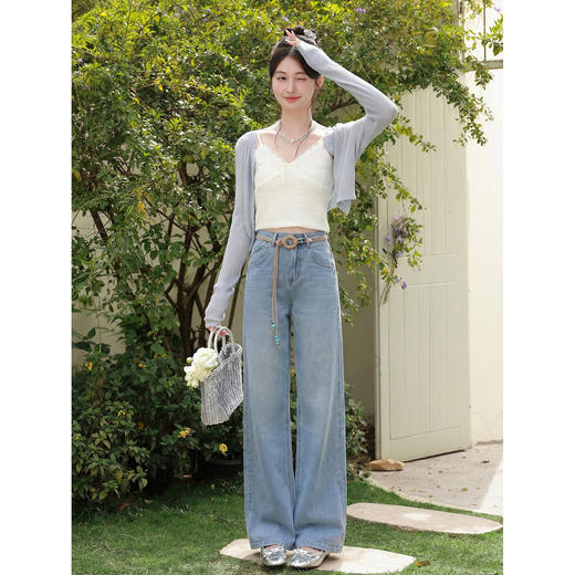 鹿向南【0402/20:00新品前1小时7折限量100件】蓝色牛仔裤 商品图2