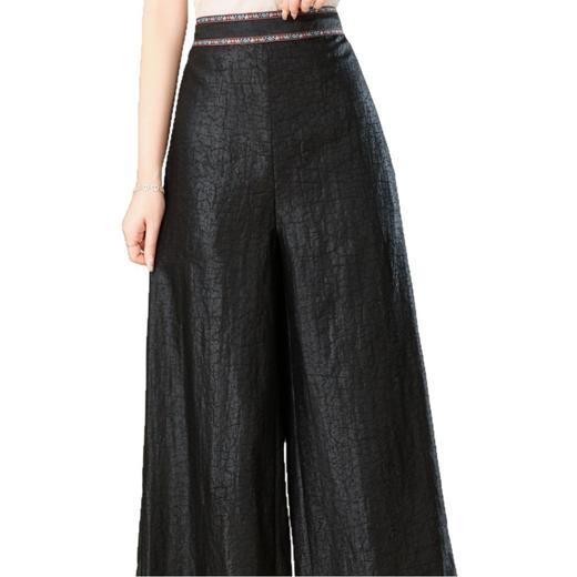 丁摩 真丝香云纱龟裂纹垂感好直筒裤2609 商品图4