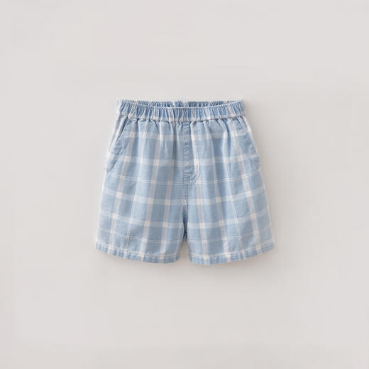 马克珍妮格纹蓝调男童纯棉短袖套装2026年夏装新款560917 商品图2