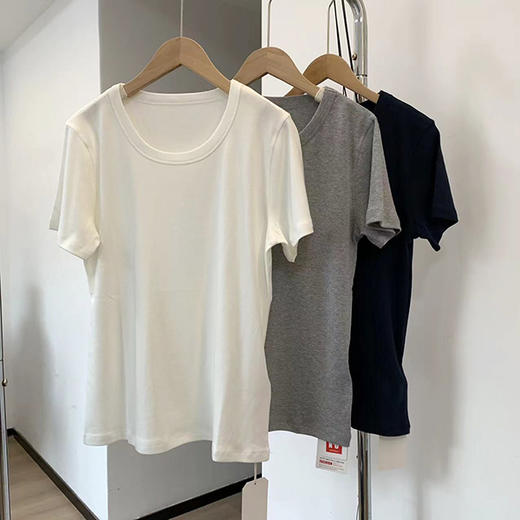 外贸工厂订单余！ 质感敲好的水溶棉基础款短袖T恤！ 商品图11