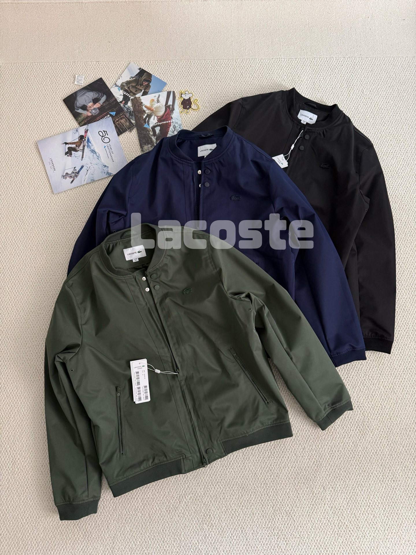 26年柜子新款！王一博同款 L@COSTE法鳄鱼男装防泼水防晒夹克外套，线上2490+