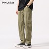 PINLI品立2026春季新款男纯色百搭松紧腰直筒休闲长裤GD262117034 商品缩略图2
