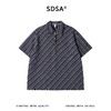 SDSA男装2026新款高贵轻奢简约撞色斜纹半拉链翻领短袖T恤百搭潮 商品缩略图0