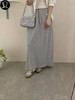 F033156春季新款中性百搭水洗毛圈半裙直筒垂坠休闲中长裙 商品缩略图6