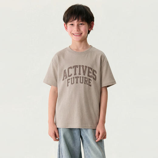 马克珍妮美式复古男童液氨字母T2026年夏装新款560983 商品图2