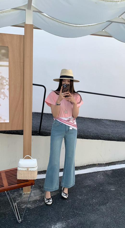 【春日蓝调】三色四面弹九分牛仔裤！2026春款压花喇叭裤！ 商品图2