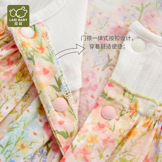 拉比童衣夏绮遇全开连体短袖衣j6LZBC103507 商品图4