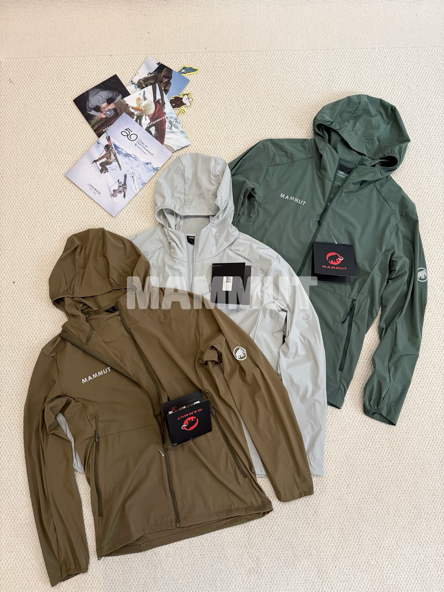 猛犸象轻薄风衣防晒防泼水汗无痕户外运动登山徒步男款