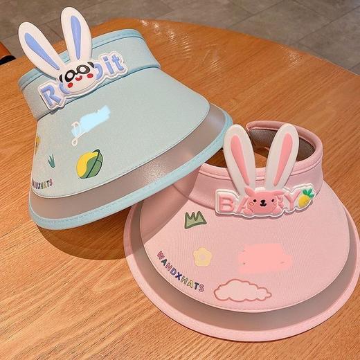 儿童防晒帽女夏季空顶防紫外线宝宝遮阳帽透气女童卡通太阳帽女款 商品图1