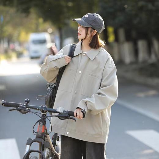 F033196春季新款舒适休闲亲肤舒适老干部风翻领夹克外套 商品图2