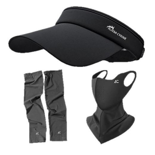 【防晒帽男款】夏季新款遮阳男士防紫外线面罩 骑行户外三件套太阳帽子  商品图4