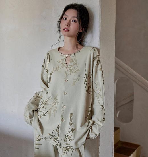 【10天左右发丨水柔棉竹语心声家居服】独具新中式风格，自带清冷感！面料柔滑软糯，触感细腻！宽松舒睡，透气亲肤！【LS-X】 商品图0