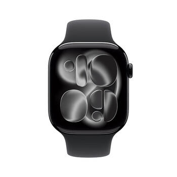 Apple/苹果 Watch S11 智能手表GPS款46毫米亮黑色铝金属表壳黑色运动型表带M/L MEVH4CH/B /数码 /智能设备 /智能手表 商品图2