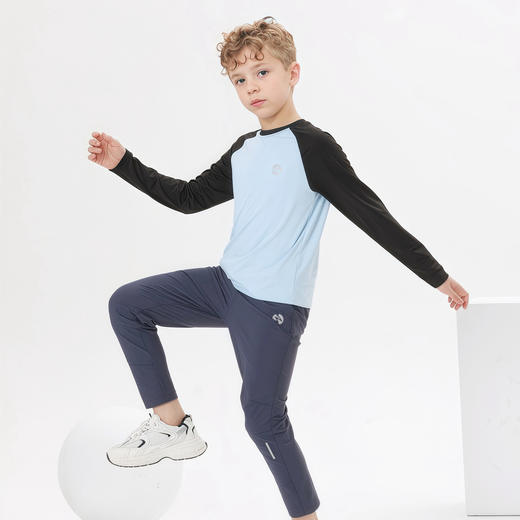 【MQD】【抗UV50+】童装男女童春夏高弹舒适洞洞透气速干凉感跑步T 商品图4