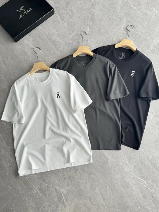 F0331109夏季新款时尚百搭柔软亲肤压胶液氨无痕圆领短袖T恤 商品图0