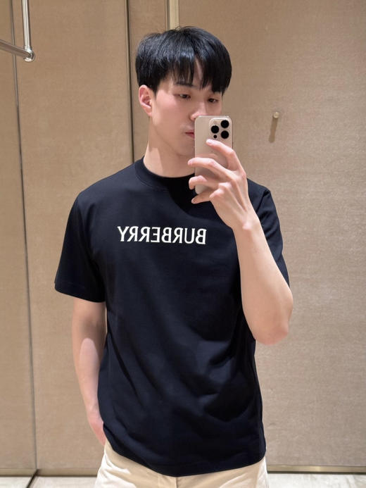 巴黎世家 26SS字母标识印花T恤 男女同款 黑色（DY） 商品图1