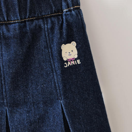 马克珍妮甜酷学院女童牛仔百褶裙2026年夏装新款560716 商品图2