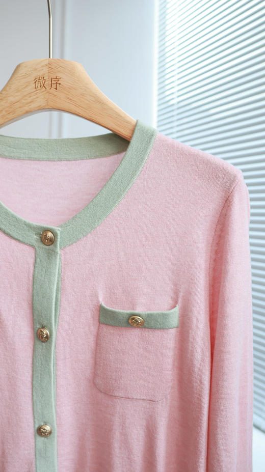 香氛恋人|小香拼色羊毛开衫 商品图3