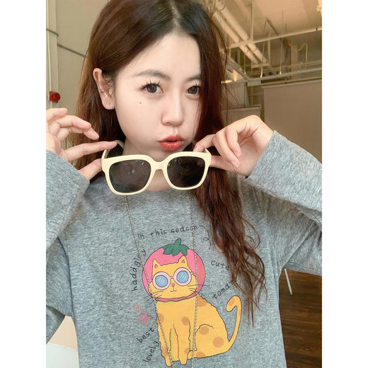 <曾小咸推荐>4.1现货秒杀 ！微信超特价！韩系小猫印花长袖 日常149.99 立减90 秒杀59.99！！ 商品图3