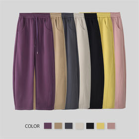 百媚生 春夏休闲运动裤高腰宽松香蕉卫裤QW01