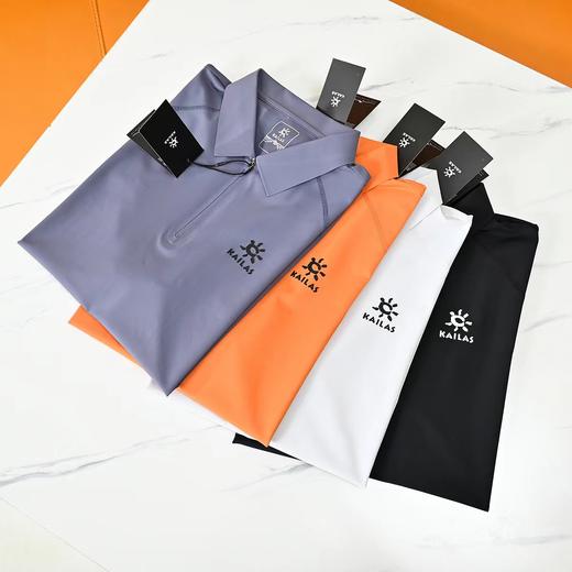 F033113夏季新款男士半拉链户外休闲冰爽速干无痕弹力短袖POLO衫 商品图2