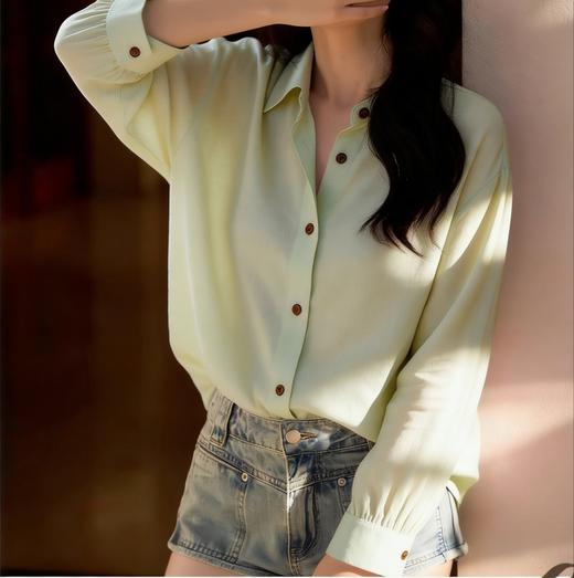 天丝亚麻长袖衬衫 明星同款垂坠感面料 慵懒轻奢风 商品图12