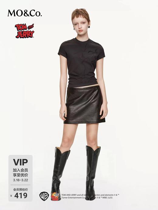 F033171春夏季新款时尚百搭印花圆领水溶汤钻工艺短袖T恤 商品图6