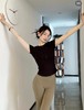 F033154春夏季新款美式运动修身正肩显瘦气质短袖打底衫T恤 商品缩略图7