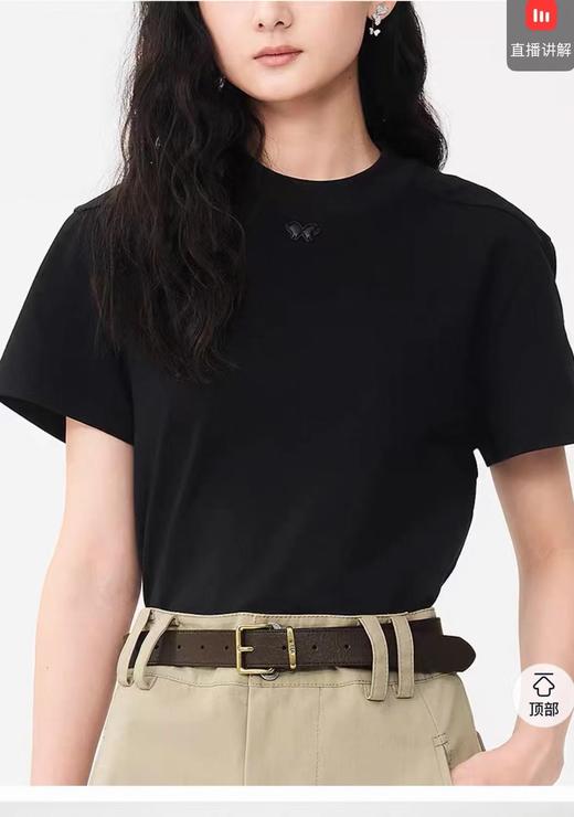 F033172春夏新款时尚简约休闲百搭基础款棉质正肩圆领T恤 商品图8