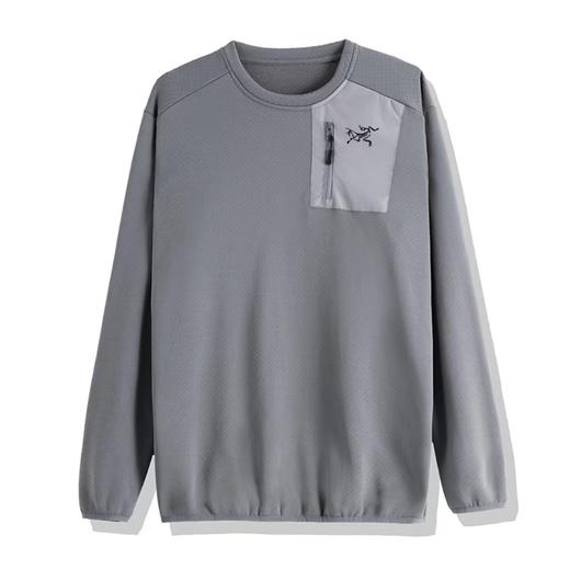 F033190秋季新品实用百搭圆领舒适百搭蜂巢提花棉感长袖T恤 商品图3