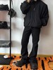 F033106夏季新款柔软亲肤水洗弹力弯刀微喇叭显瘦显高男女同款牛仔裤 商品缩略图9