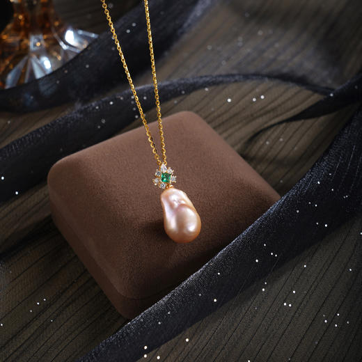 子佩集【华彩人生】银S925珍珠惜王妃套链项链【W7532-1】双色巴洛克彩2602 商品图3