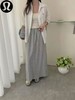 F033156春季新款中性百搭水洗毛圈半裙直筒垂坠休闲中长裙 商品缩略图5