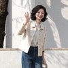 西子/人间白月光36姆米桑蚕丝羊毛缎丝毛翻领百搭外套/WTTJ0701 商品缩略图0