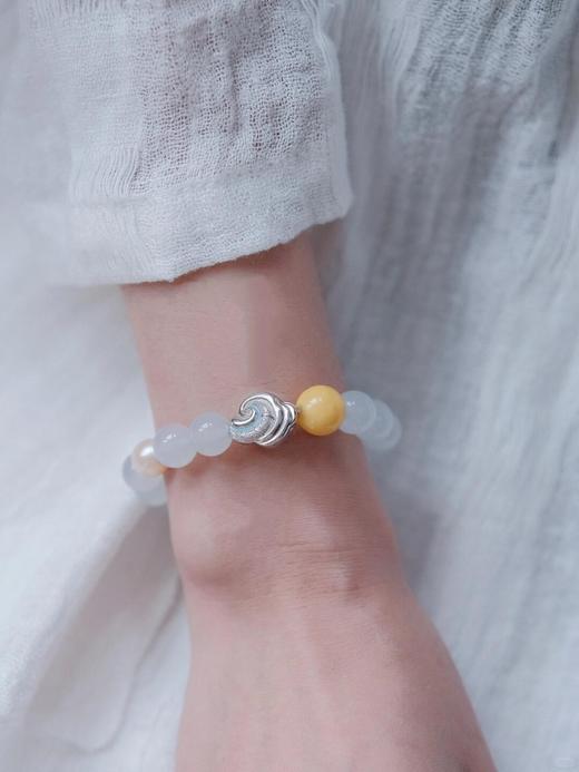 回向·祥云法螺  藏香珠+蜜蜡+珍珠而成的手串 商品图14