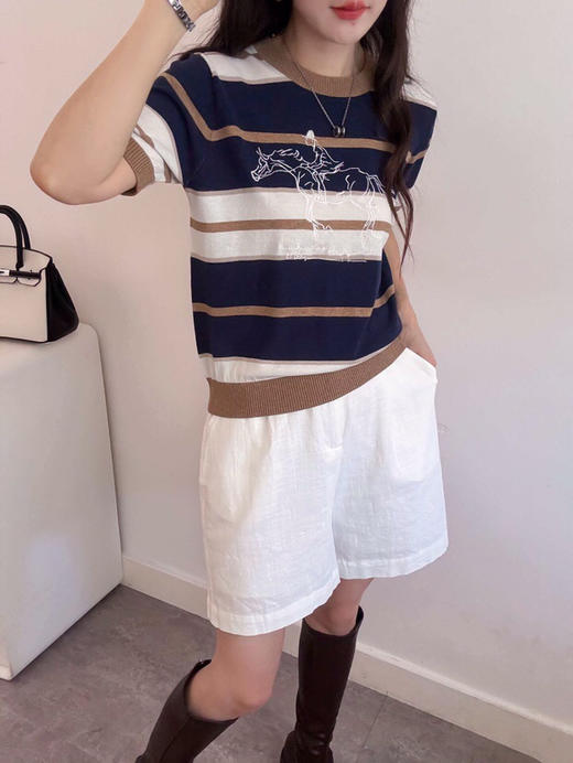 气质赛马亚麻上衣 商品图4