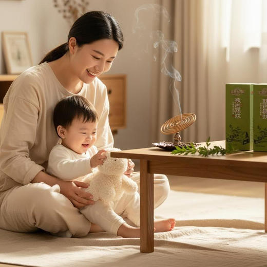 【超值2盒装 送莲花插1个】非遗里的中国 默燃無蚊线香 天然艾草香 120片/盒*2盒 商品图1