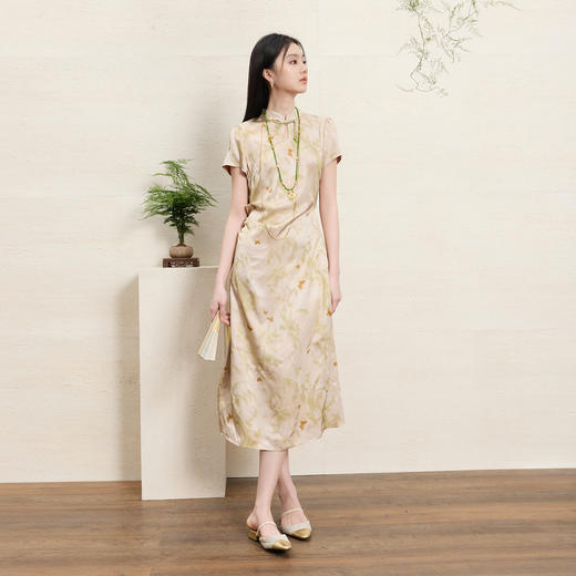 【留连戏蝶】三彩2026夏季新款新中式连衣裙改良旗袍裙C 商品图3