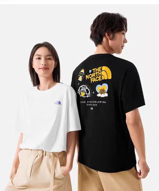 F0331140户外露营趣味图案印花圆领休闲宽松短袖T恤 商品图5