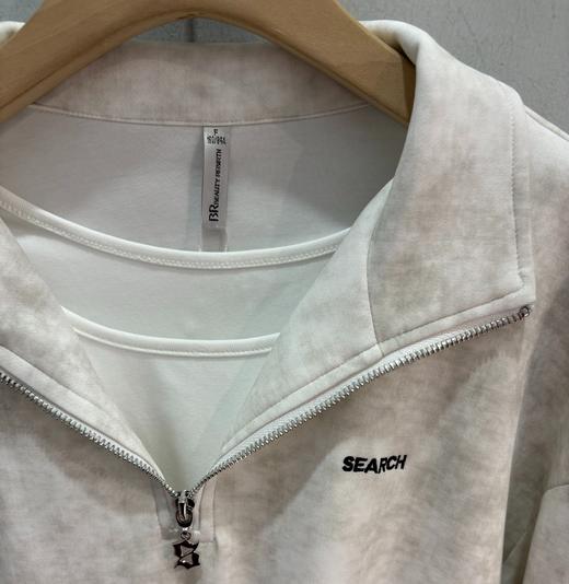 NC翻领假两件抽摆卫衣60110（白）春季261020060321 商品图1