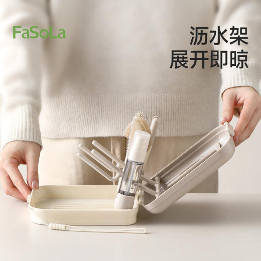 FaSoLa奶瓶刷新生婴儿专用无死角清洁刷套装硅胶杯刷奶嘴刷吸管刷 商品图5