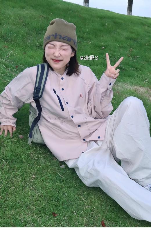 爱*米同款户外休闲廓形口袋立领衬衫式外套 商品图13