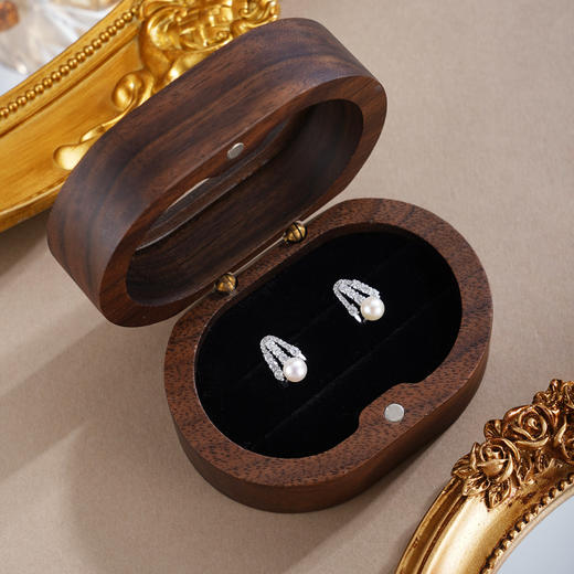 子佩集【光芒自洽‌】银S925珍珠惜王妃耳钉【PC6744】双色三爪2602 商品图3