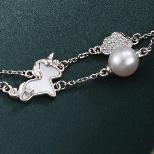 子佩集【萌马奇遇】银S925珍珠惜王妃手链【W5125】双色小马彩虹2602 商品图2