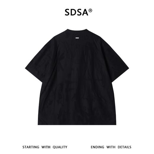 SDSA男装2026新款高贵轻奢小众设计纯色提花圆领短袖T恤百搭简约 商品图4