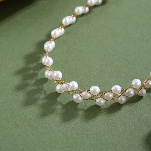子佩集【流金纪年】珍珠惜王妃项链【XXXL017】法式编织镀金2602 商品图1