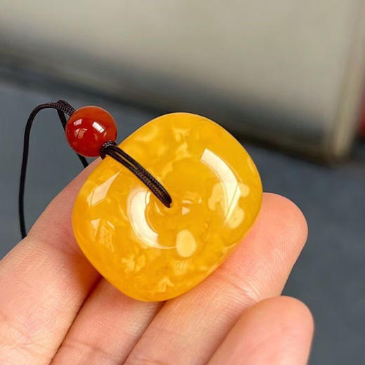 【青山特惠】小精品俄料满蜜黄花蜡蜜蜡藏扣，7.35克 m49 商品图1