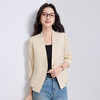 「自」全新升级【铂金会员146/天猫199/差价53】(10659)洛诗琳气质中袖西装外套女2026春夏新款高端收腰显瘦短外套 商品缩略图0