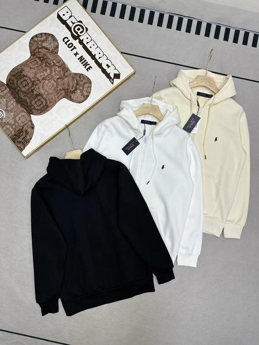 F0331135运动宽松休闲纯色刺绣拉链开衫外套连帽卫衣 商品图1